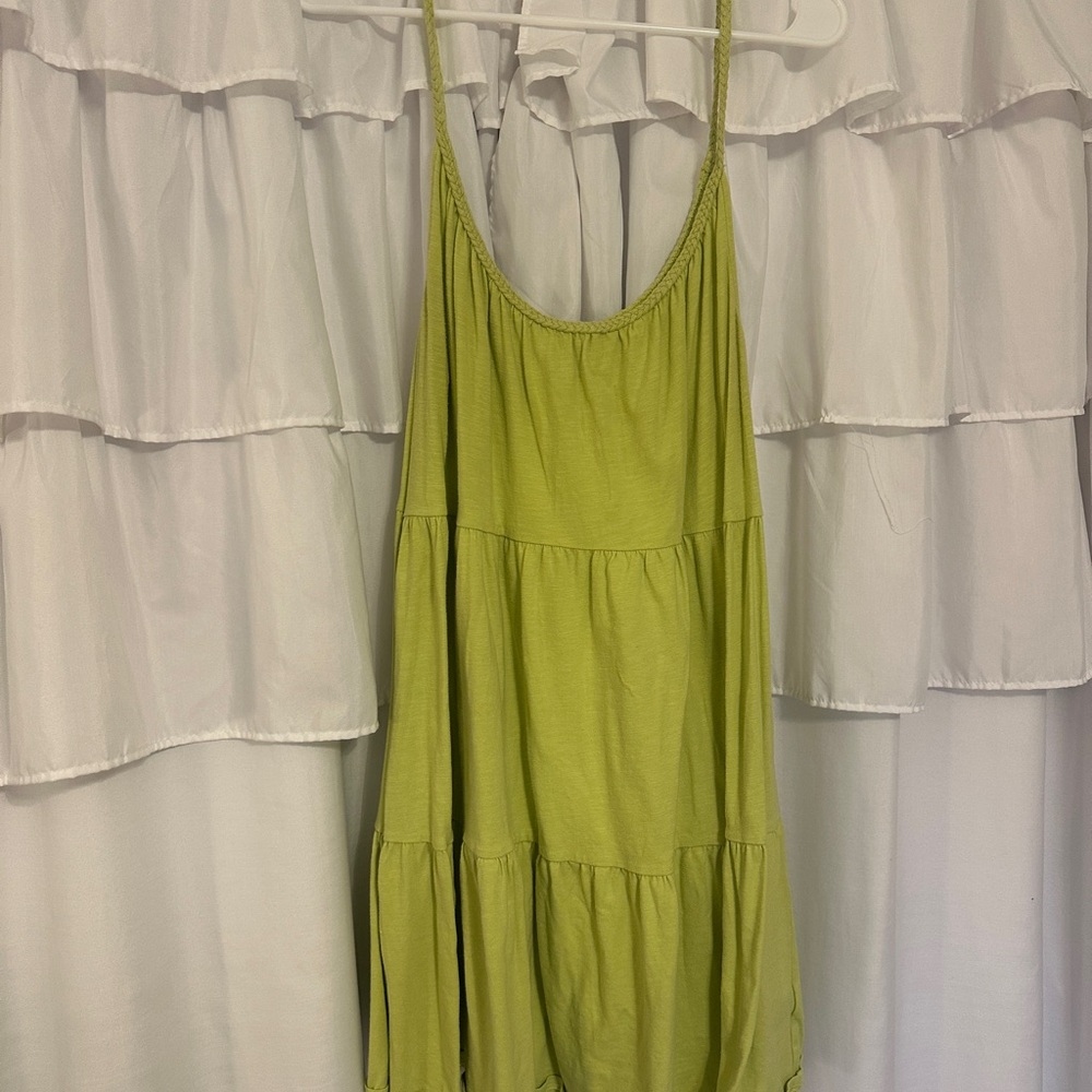 Old Navy Light Green Tiered Camisole Dress